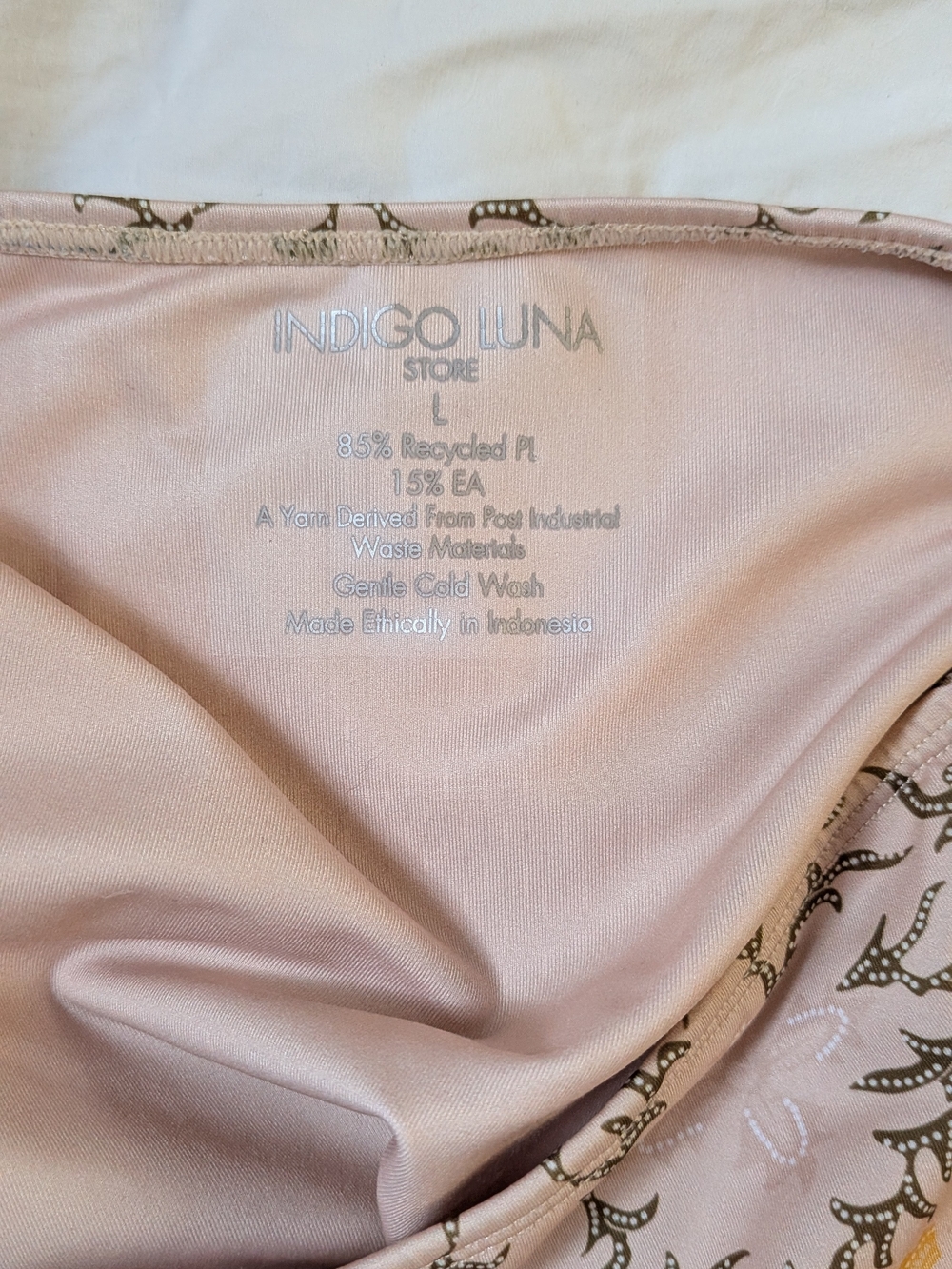 Indigo Luna Tan Floral High-waist Swimsuit —Large - Picture 4 of 4